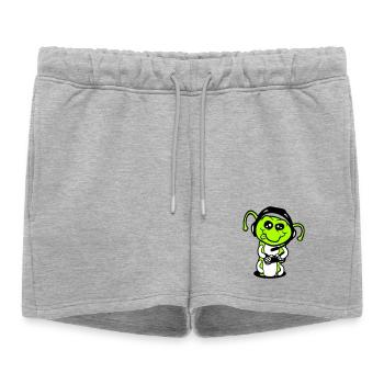 Gamer Caterpillar Nerd Gaming Controller Console Game - Women’s Premium Organic Sweatshorts - heather grey - Front - AI Model Female 172 light (172cm)