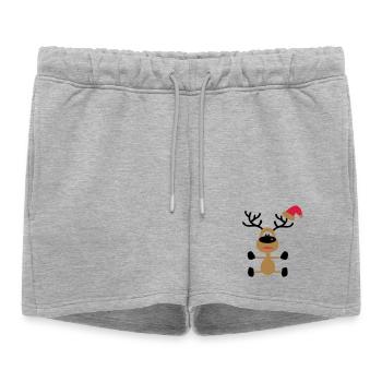 Christmas - Women’s Premium Organic Sweatshorts - heather grey - Front - AI Model Female 172 light (172cm)