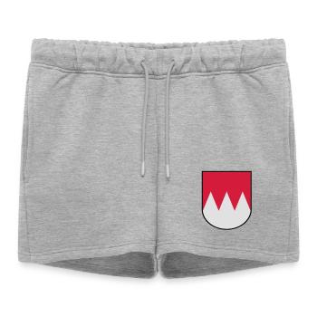 Francs Coat of Arms - Short de survêtement femme premium - gris chiné - Devant - AI Model Female 172 light (172cm)