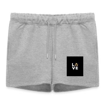 Love Cadeau Manip radio Radiologue Radiologie - Short de survêtement femme premium - gris chiné - Devant - AI Model Female 172 light (172cm)