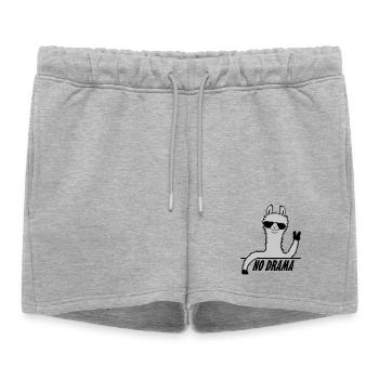 No Drama Lama - Women’s Premium Organic Sweatshorts - heather grey - Front - AI Model Female 172 light (172cm)
