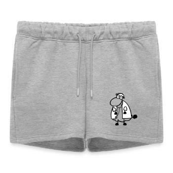 Mouton du docteur - Short de survêtement femme premium - gris chiné - Devant - AI Model Female 172 light (172cm)