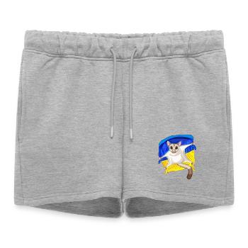 Mignon planeur à sucre avec drapeau ukrainien - Short de survêtement femme premium - gris chiné - Devant - AI Model Female 172 light (172cm)