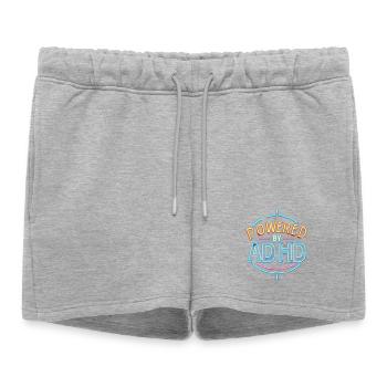 TDAH - Short de survêtement femme premium - gris chiné - Devant - AI Model Female 172 light (172cm)