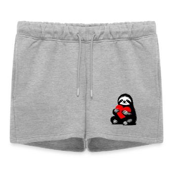 Paresse - Short de survêtement femme premium - gris chiné - Devant - AI Model Female 172 light (172cm)