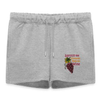 Humour de vigneron - Short de survêtement femme premium - gris chiné - Devant - AI Model Female 172 light (172cm)