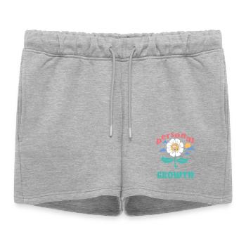 Croissance personnelle Daisy - Short de survêtement femme premium - gris chiné - Devant - AI Model Female 172 light (172cm)
