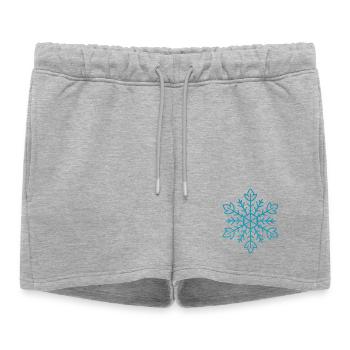Flocon de neige | Montagne  | Ski | Snowboard - Short de survêtement femme premium - gris chiné - Devant - AI Model Female 172 light (172cm)