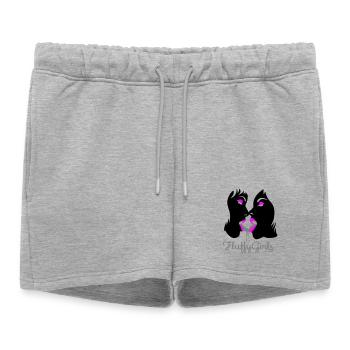fluffy girls - Women’s Premium Organic Sweatshorts - heather grey - Front - AI Model Female 172 light (172cm)