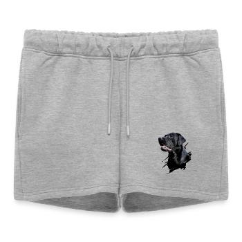 Labrador - Short de survêtement femme premium - gris chiné - Devant - AI Model Female 172 light (172cm)
