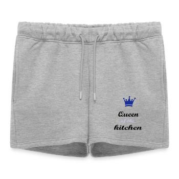 Cuire - Short de survêtement femme premium - gris chiné - Devant - AI Model Female 172 light (172cm)