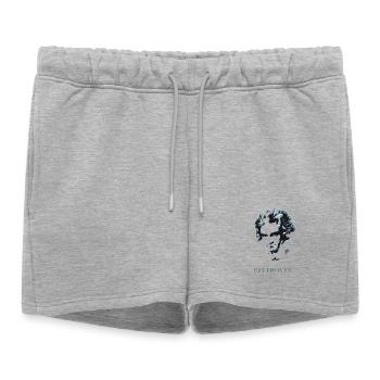 beethoven excentrique genie musique sourd compositeur f - Short de survêtement femme premium - gris chiné - Devant - AI Model Female 172 light (172cm)