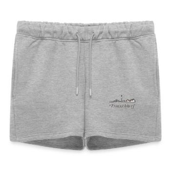 Düsseldorf - Short de survêtement femme premium - gris chiné - Devant - AI Model Female 172 light (172cm)