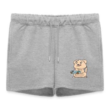 Labrador Kawaii - Short de survêtement femme premium - gris chiné - Devant - AI Model Female 172 light (172cm)