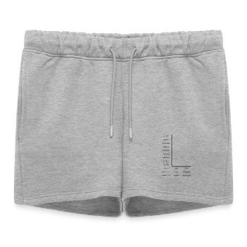 L’amour En Beaucoup de Langues Différentes - Short de survêtement femme premium - gris chiné - Devant - AI Model Female 172 light (172cm)