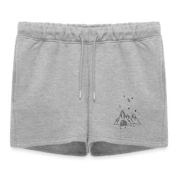 Montagne - Short de survêtement femme premium - gris chiné - Devant - AI Model Female 172 light (172cm)