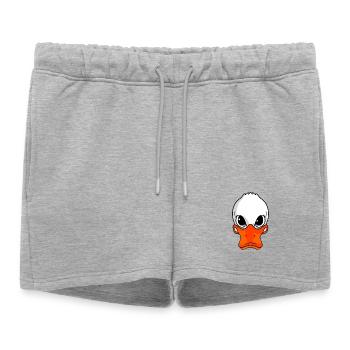 Canard méchant - Short de survêtement femme premium - gris chiné - Devant - AI Model Female 172 light (172cm)