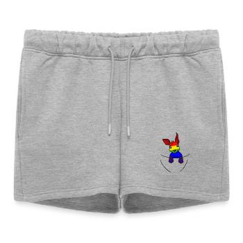 Koala LGBT Drapeau Arc-en-ciel Gay Pride Gay - Short de survêtement femme premium - gris chiné - Devant - AI Model Female 172 light (172cm)