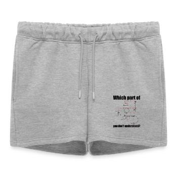 Aresti Symbole Voltige Pilote Volant Figures - Short de survêtement femme premium - gris chiné - Devant - AI Model Female 172 light (172cm)