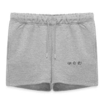 Ciseaux Papier de pierre - Short de survêtement femme premium - gris chiné - Devant - AI Model Female 172 light (172cm)