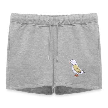 Colombe - Short de survêtement femme premium - gris chiné - Devant - AI Model Female 172 light (172cm)