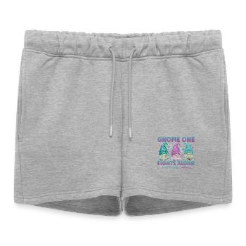 Gnome One lutte contre la prévention du suicide - Short de survêtement femme premium - gris chiné - Devant - AI Model Female 172 light (172cm)