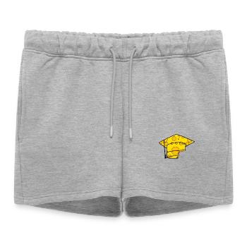 Casquette de diplômé - Short de survêtement femme premium - gris chiné - Devant - AI Model Female 172 light (172cm)