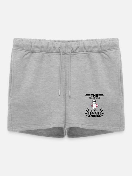 Ours polaire Ours polaire Ours polaire - Short de survêtement femme premium - gris chiné