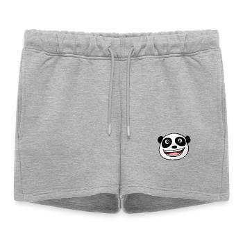 Tête de panda - Short de survêtement femme premium - gris chiné - Devant - AI Model Female 172 light (172cm)