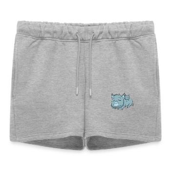 Chauve-souris avec bébé chauve-souris - Famille - Short de survêtement femme premium - gris chiné - Devant - AI Model Female 172 light (172cm)