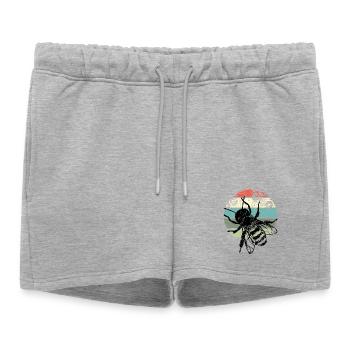 Cercle des moustiques rétro - Short de survêtement femme premium - gris chiné - Devant - AI Model Female 172 light (172cm)