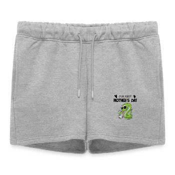 Mother's Day - First Mother's Day Gift - Women’s Premium Organic Sweatshorts - heather grey - Front - AI Model Female 172 light (172cm)