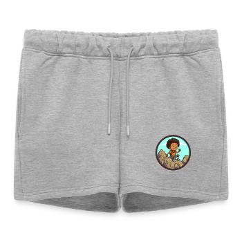 Afro Black Kid Young Girl Empowerment Girl - Short de survêtement femme premium - gris chiné - Devant - AI Model Female 172 light (172cm)