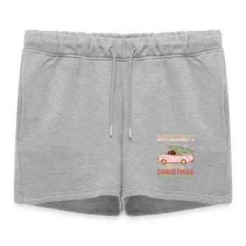 Ugly Christmas Sweater - Women’s Premium Organic Sweatshorts - heather grey - Front - AI Model Female 172 light (172cm)