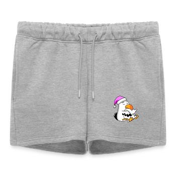 Seagull Tired Sleeping Sleeping Girl - Women’s Premium Organic Sweatshorts - heather grey - Front - AI Model Female 172 light (172cm)