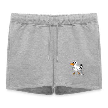Mouette Motif Drôle - Short de survêtement femme premium - gris chiné - Devant - AI Model Female 172 light (172cm)