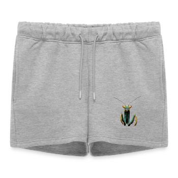 Mante religieuse Mante religieuse Mante d’amour Mante - Short de survêtement femme premium - gris chiné - Devant - AI Model Female 172 light (172cm)