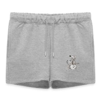 Wolf chevauche des moutons pour l’amoureux des animaux sauvages Wolf - Short de survêtement femme premium - gris chiné - Devant - AI Model Female 172 light (172cm)