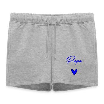 PAPA. FÊTE DES PÈRES. BONNE FÊTE PAPA. BONNE FÊTE. - Short de survêtement femme premium - gris chiné - Devant - AI Model Female 172 light (172cm)