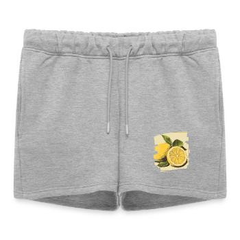 Citron - Short de survêtement femme premium - gris chiné - Devant - AI Model Female 172 light (172cm)