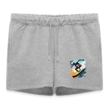 Surfeur Surf Planche de surf Surf - Short de survêtement femme premium - gris chiné - Devant - AI Model Female 172 light (172cm)