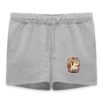 Ghost Chicken Trick-or-Treat Halloween - Short de survêtement femme premium - gris chiné - Devant - AI Model Female 172 light (172cm)