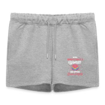 Motif de chirurgie cérébrale « Force des femmes » - Short de survêtement femme premium - gris chiné - Devant - AI Model Female 172 light (172cm)