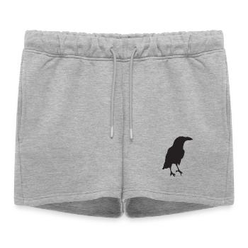 Crow IV - Short de survêtement femme premium - gris chiné - Devant - AI Model Female 172 light (172cm)