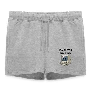 Erreur 404 de l’ordinateur rétro - Short de survêtement femme premium - gris chiné - Devant - AI Model Female 172 light (172cm)