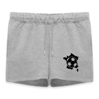 France Soccer Soccer - Short de survêtement femme premium - gris chiné - Devant - AI Model Female 172 light (172cm)