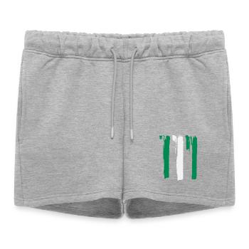 Drapeau du Nigéria - Short de survêtement femme premium - gris chiné - Devant - AI Model Female 172 light (172cm)