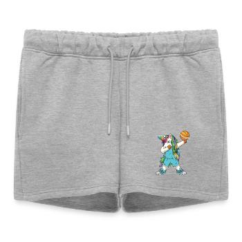 Funny Dabbing Basketball Unicorn Baller Sport Gift - Women’s Premium Organic Sweatshorts - heather grey - Front - AI Model Female 172 light (172cm)