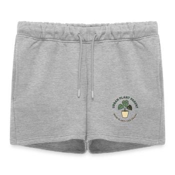 Parent de la plante urbaine - Short de survêtement femme premium - gris chiné - Devant - AI Model Female 172 light (172cm)