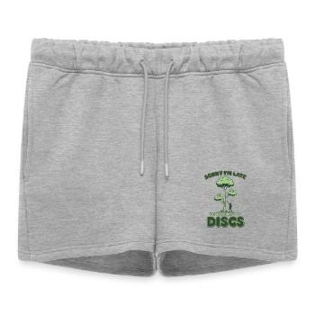 Disc Golf Désolé d’être en retard Les bois ont gardé mes disques - Short de survêtement femme premium - gris chiné - Devant - AI Model Female 172 light (172cm)